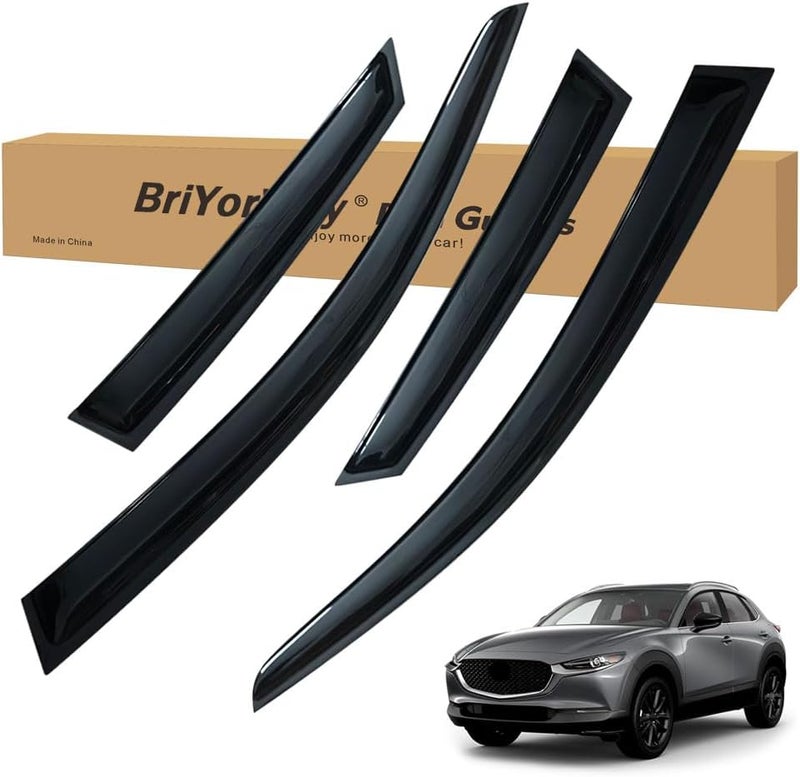BriYorWay Vent Shades Rain Guards for Mazda CX30 2020 2021 2022 2023 2024 2025 Accessories, for Mazda CX30 Window Deflectors Window Visors - Image 1